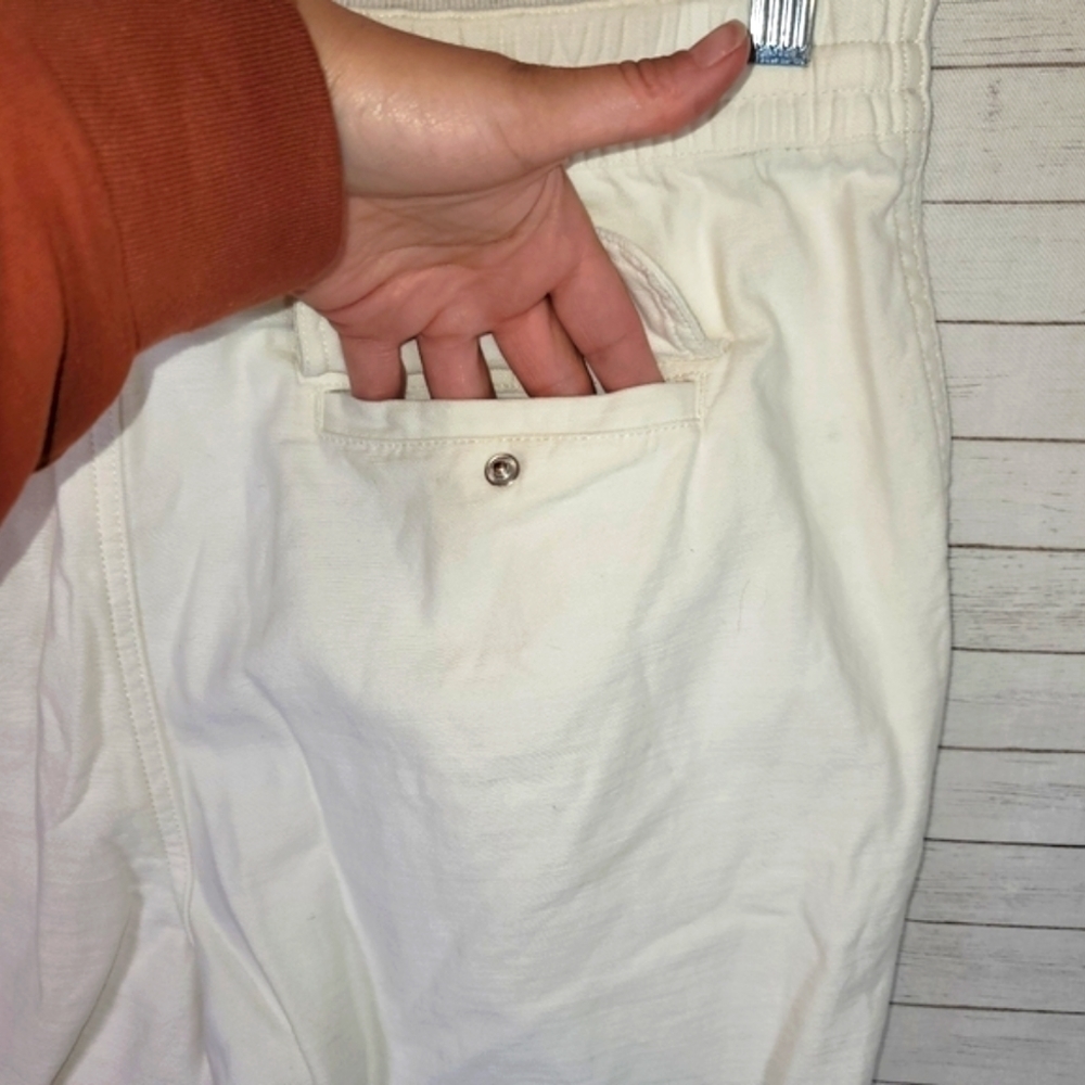 J.CREW TIE WAIST CAMP PANT IN IVORY, SZ MEDIUM - Picture 11 of 16